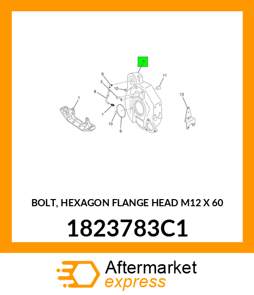 BOLT, HEXAGON FLANGE HEAD M12 X 60 1823783C1