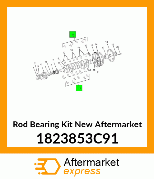 Rod Bearing Kit New Aftermarket 1823853C91