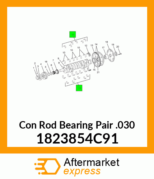 Con Rod Bearing Pair .030 1823854C91