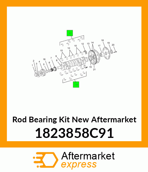 Rod Bearing Kit New Aftermarket 1823858C91