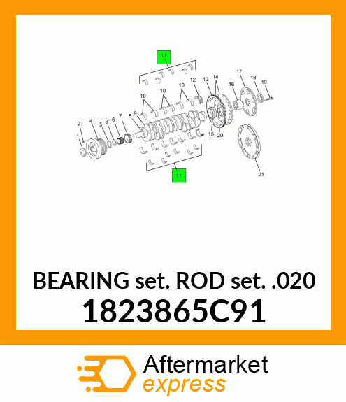 Rod Bearing Set New Aftermarket 1823865C91