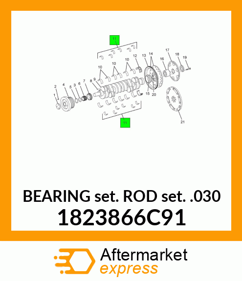 Bearing - Con Rod - 0.030 - 2c 1823866C91