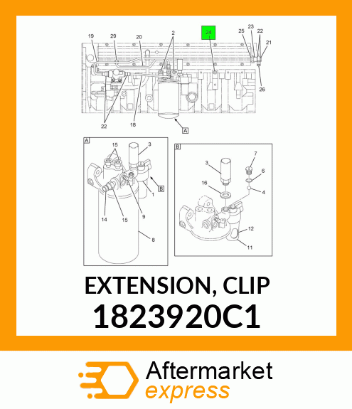 EXTENSION, CLIP 1823920C1