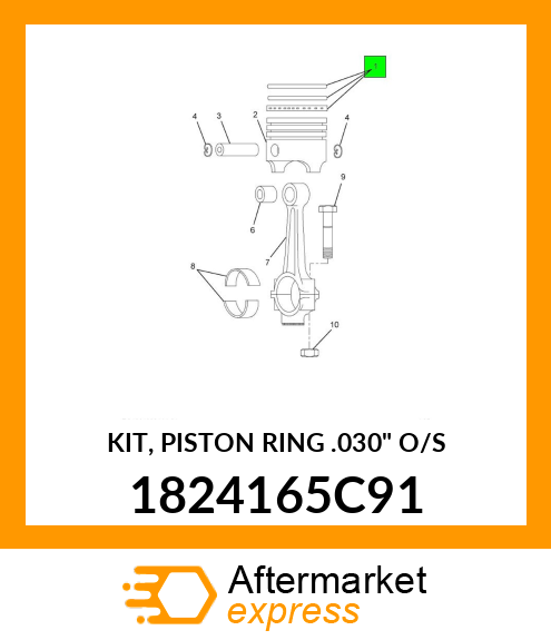 KIT, PISTON RING .030" O/S 1824165C91