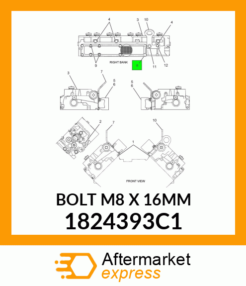 BOLT M8 X 16MM 1824393C1