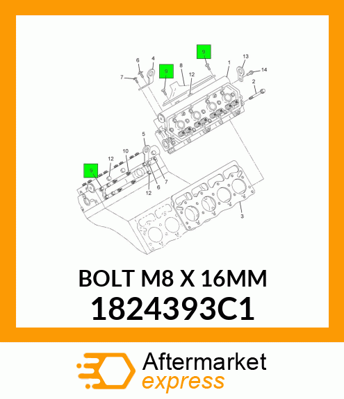 BOLT M8 X 16MM 1824393C1