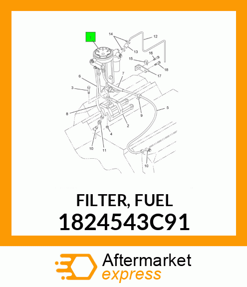 FILTER, FUEL 1824543C91