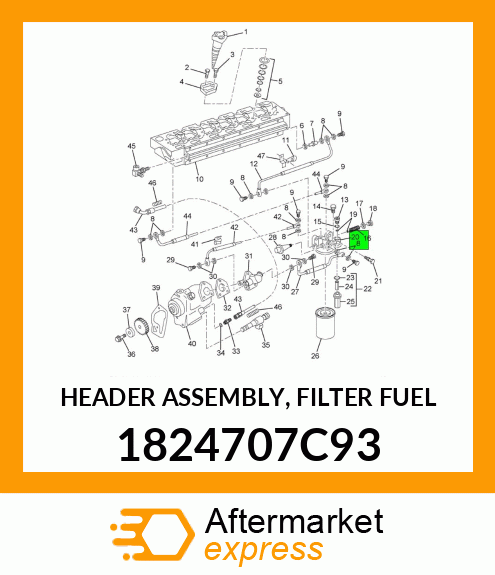 HEADER ASSEMBLY, FILTER FUEL 1824707C93