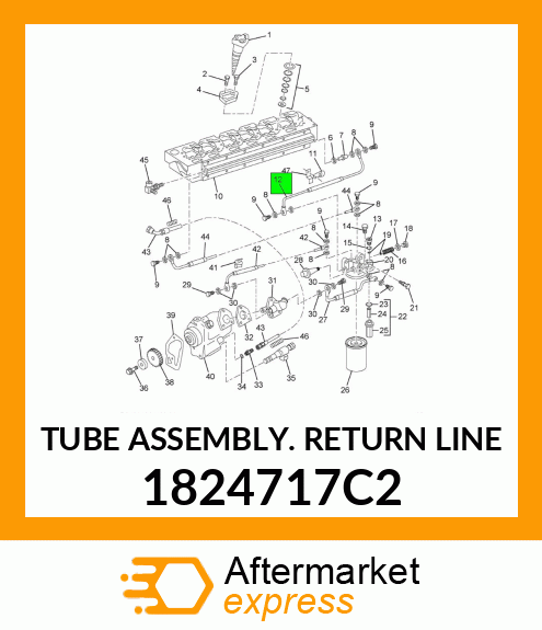 TUBE ASSEMBLY. RETURN LINE 1824717C2