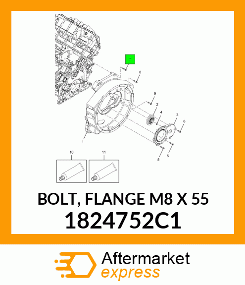 BOLT, FLANGE M8 X 55 1824752C1