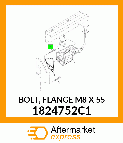 BOLT, FLANGE M8 X 55 1824752C1