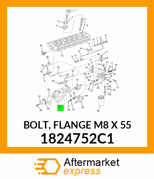 BOLT, FLANGE M8 X 55 1824752C1