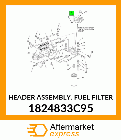 HEADER ASSEMBLY. FUEL FILTER 1824833C95