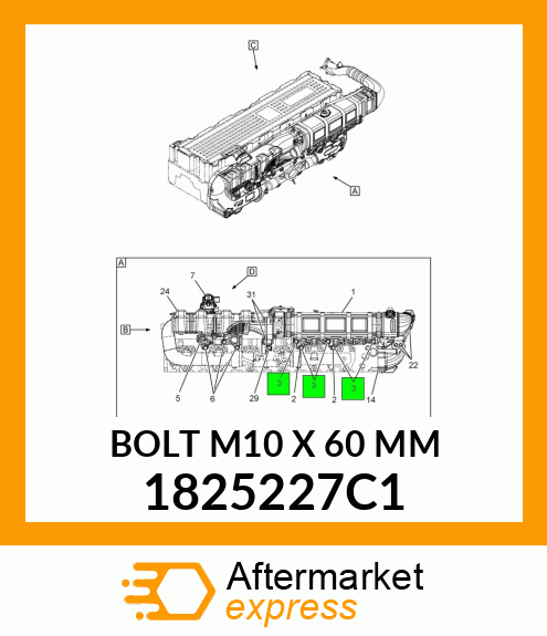 BOLT M10 X 60 MM 1825227C1