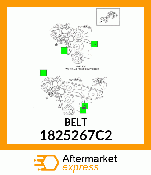 BELT, FAN 106.31" 1825267C2