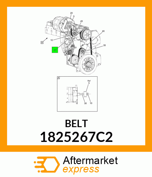 BELT, FAN 106.31" 1825267C2