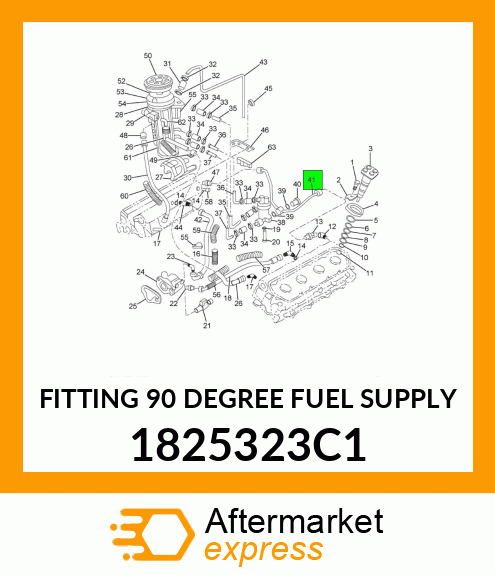 FITTING 90 DEGREE FUEL SUPPLY 1825323C1