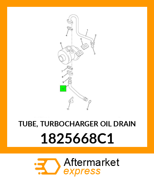 TUBE, TURBOCHARGER OIL DRAIN 1825668C1