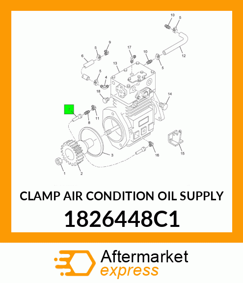 CLAMP AIR CONDITION OIL SUPPLY 1826448C1