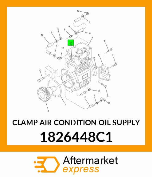 CLAMP AIR CONDITION OIL SUPPLY 1826448C1