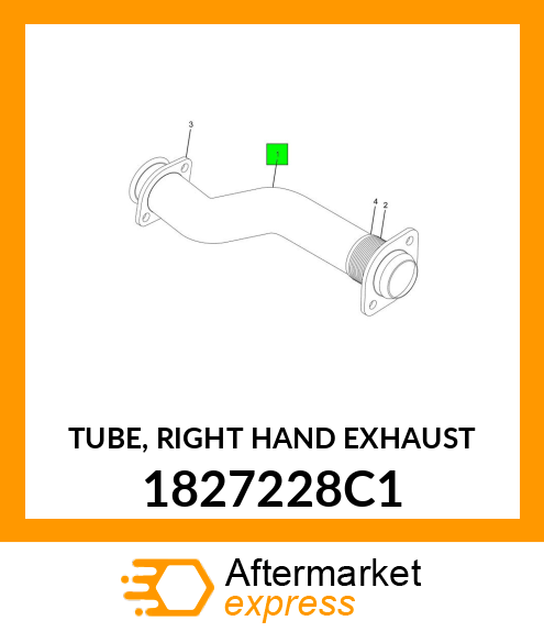 TUBE, RIGHT HAND EXHAUST 1827228C1