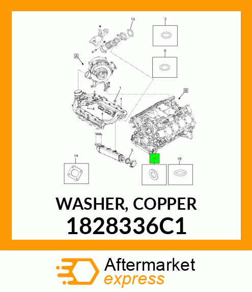 WASHER, COPPER 1828336C1