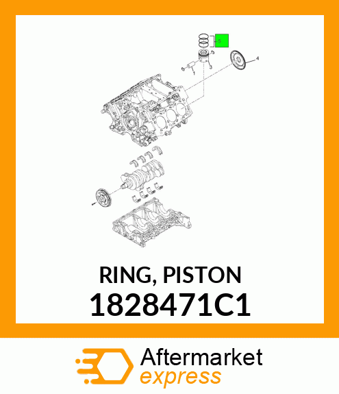 RING, PISTON 1828471C1
