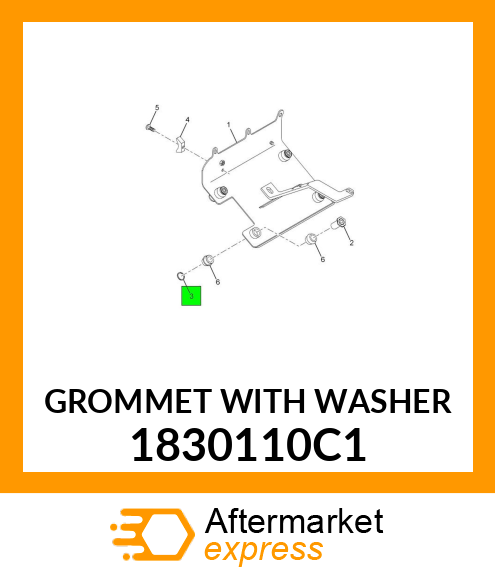 GROMMET WITH WASHER 1830110C1