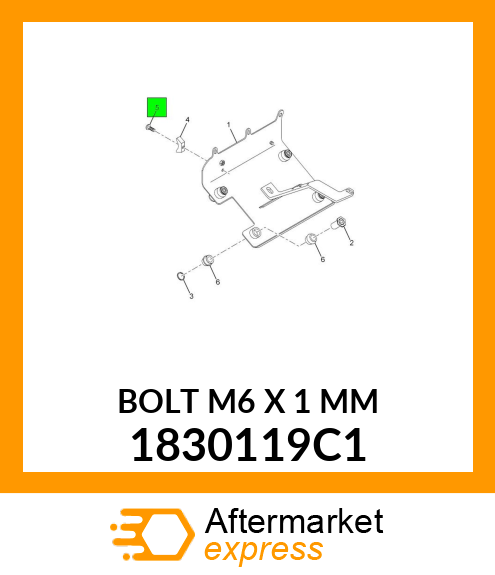 BOLT M6 X 1 MM 1830119C1