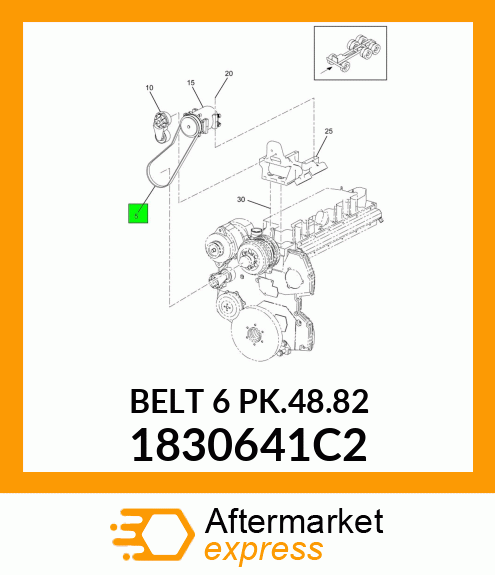 BELT 6 PK.48.82 1830641C2