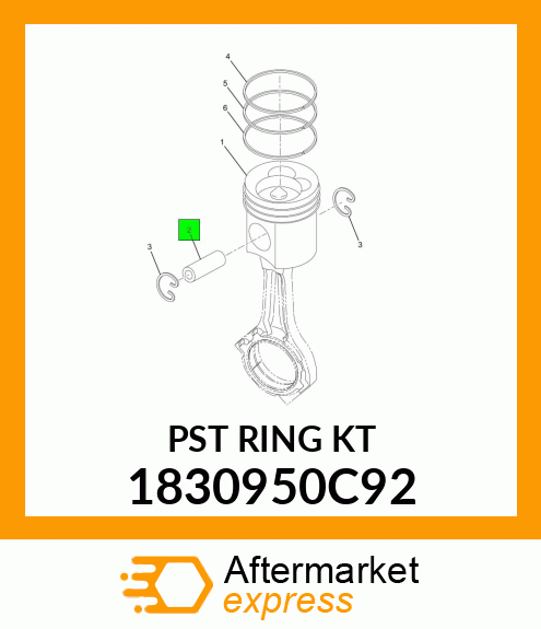 KIT, PISTON RING .010" O/S 1830950C92