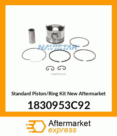Standard Piston/Ring Kit New Aftermarket 1830953C92