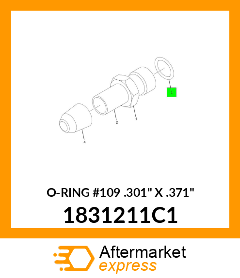 O-RING #109 .301" X .371" 1831211C1