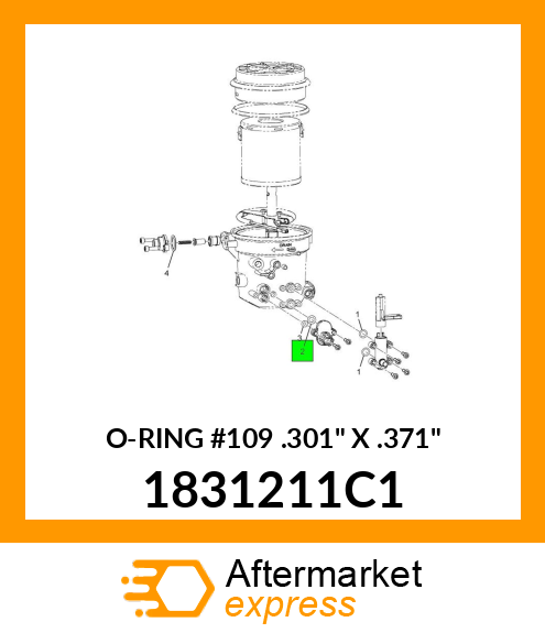 O-RING #109 .301" X .371" 1831211C1