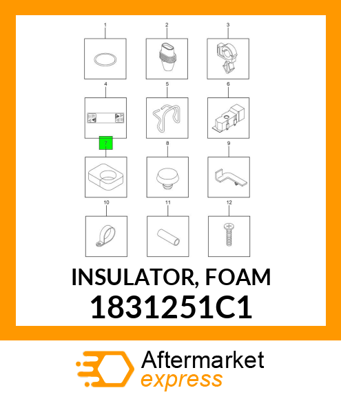 INSULATOR, FOAM 1831251C1