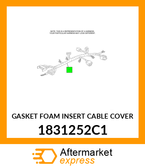 GASKET FOAM INSERT CABLE COVER 1831252C1