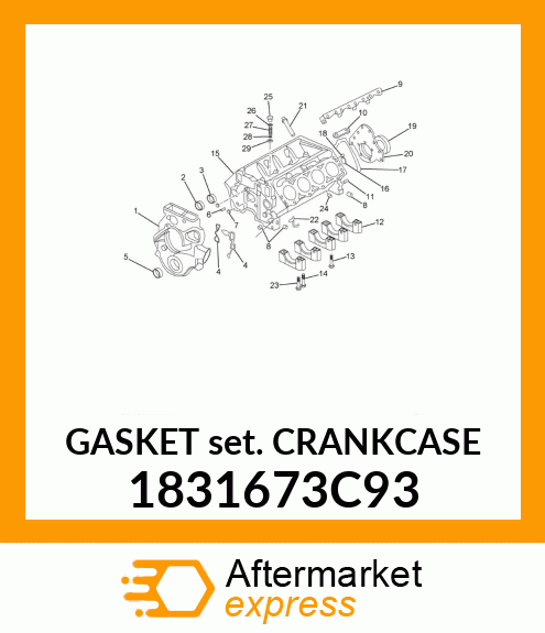 Crankcase Gasket Kit New Aftermarket 1831673C93