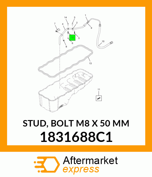 STUD, BOLT M8 X 50 MM 1831688C1