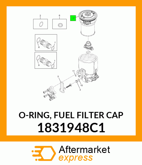 O-RING, FUEL FILTER CAP 1831948C1
