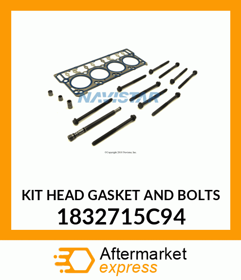 KIT HEAD GASKET AND BOLTS 1832715C94
