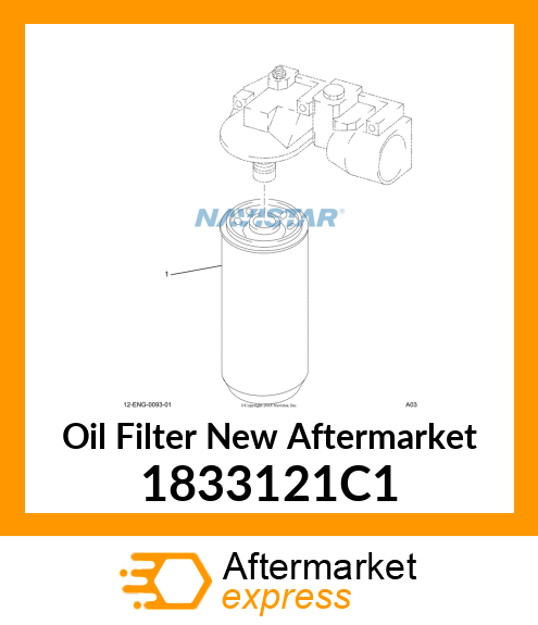 Oil Filter New Aftermarket 1833121C1