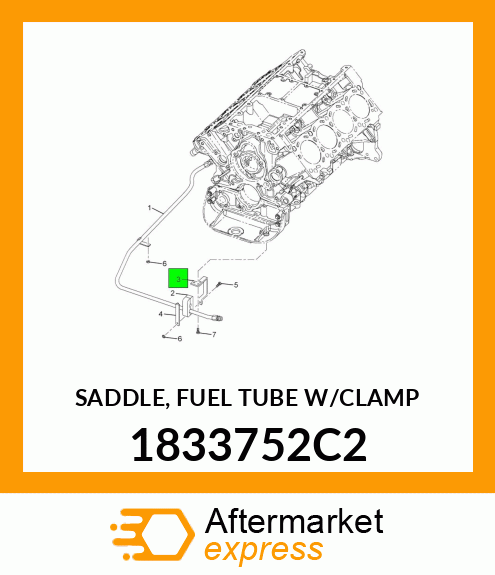 SADDLE, FUEL TUBE W/CLAMP 1833752C2