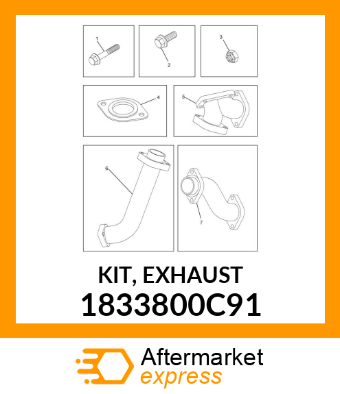 KIT, EXHAUST SYSTEM BELLOWS SERVICE 1833800C91