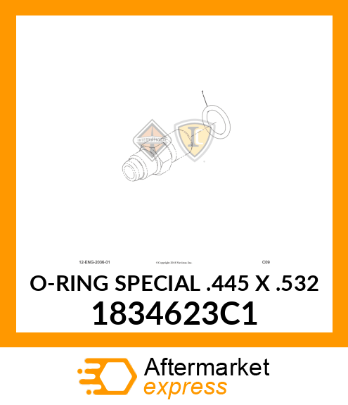 O-RING SPECIAL .445" X .532" 1834623C1