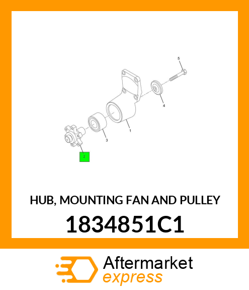 HUB, MOUNTING FAN AND PULLEY 1834851C1