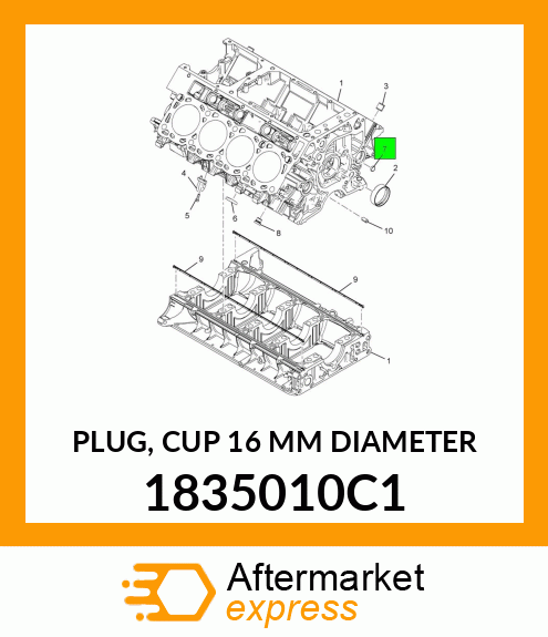 PLUG, CUP 16 MM DIAMETER 1835010C1