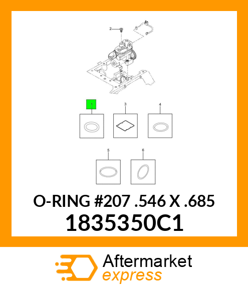 O-RING #207 .546" X .685" 1835350C1