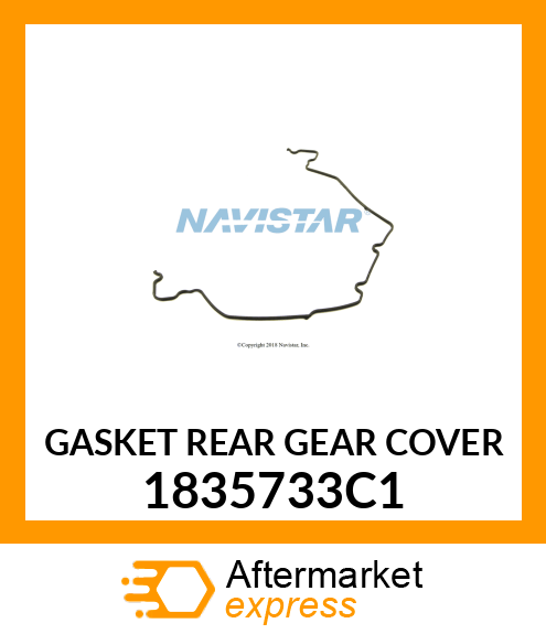 GASKET REAR GEAR COVER 1835733C1