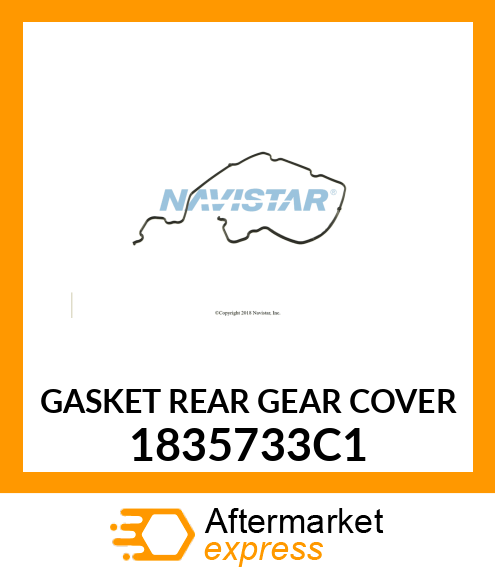 GASKET REAR GEAR COVER 1835733C1