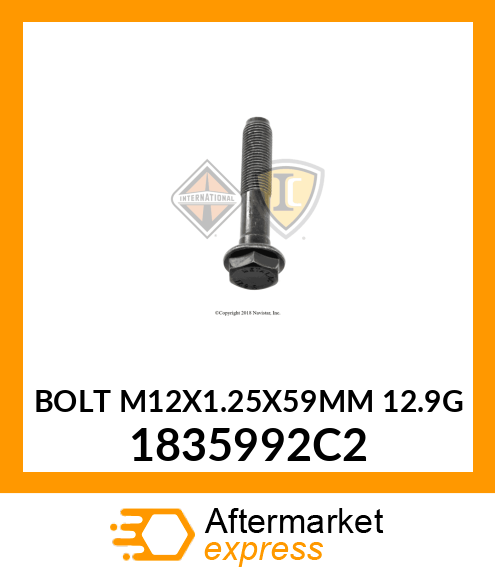 BOLT M12X1.25X59MM 12.9G 1835992C2